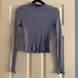 F21 Ribbed Mock Neck Top